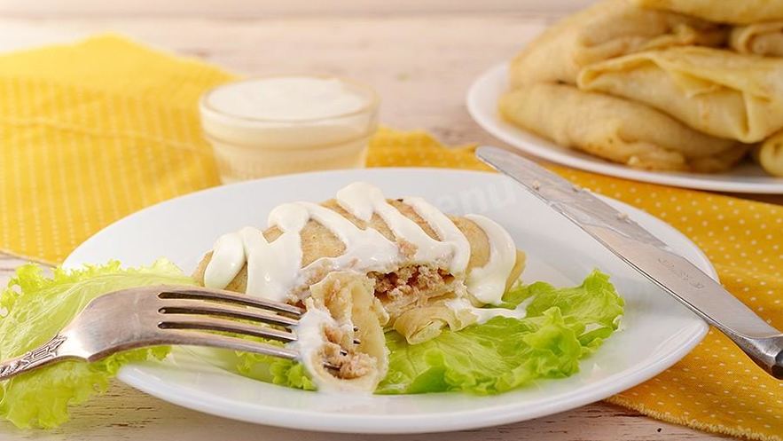 Рецепт налистников с мясом