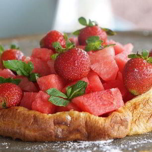 Рецепт Запеченного блина с фруктами