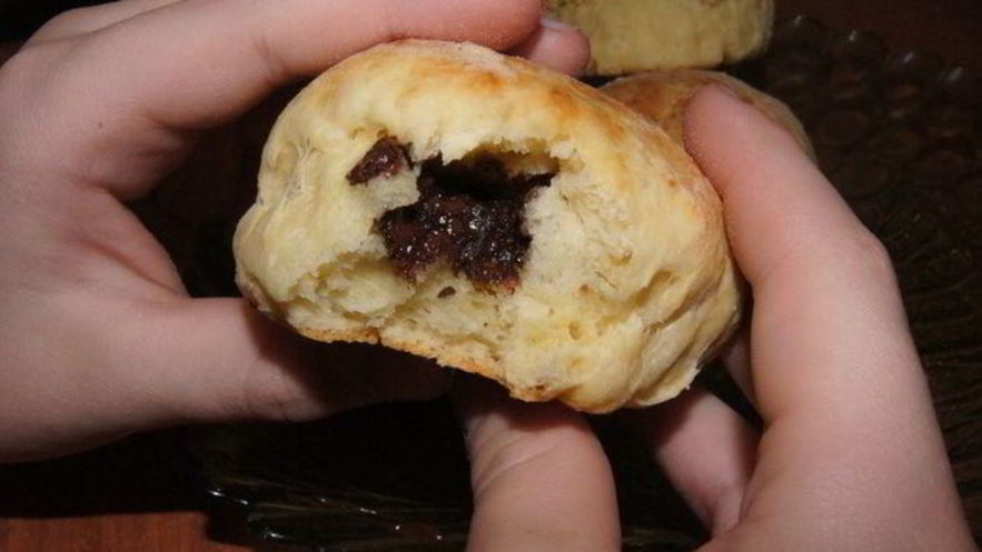 Рецепт бездрожжевых ванильных булочек с шоколадом