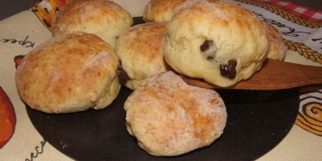 Рецепт бездрожжевых ванильных булочек с шоколадом