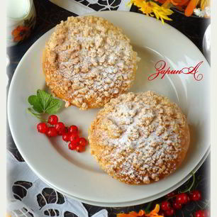 Рецепт Булочек с кокосом и миндальным штрейзелем