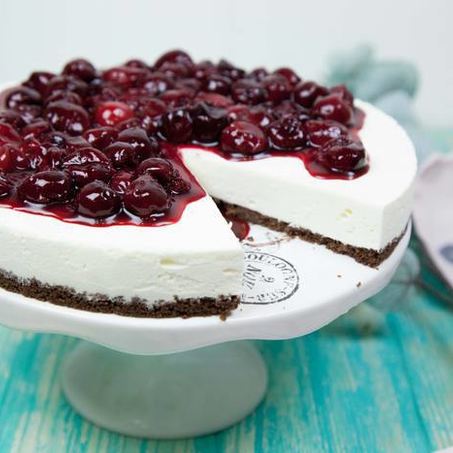 Рецепт Чизкейка без выпечки с вишней