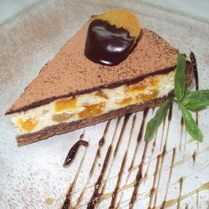 Рецепт Чизкейка с белым шоколадом, курагой и ромом