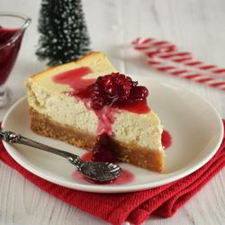 Рецепт Медового чизкейка с клюквой