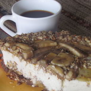 Рецепт Сливочно-бананового чизкейк с орехами