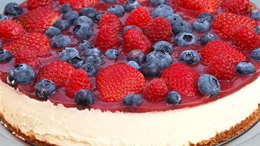 Рецепт ягодного чизкейка без выпекания