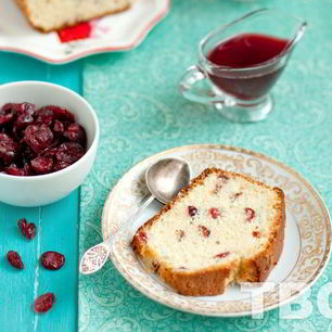 Рецепт Апельсинового кекса с клюквой