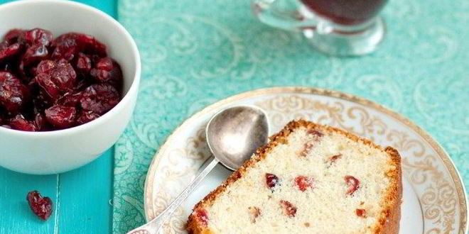 Рецепт апельсинового кекса с клюквой