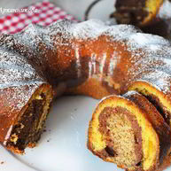 Рецепт Апельсинового кекса с тремя видами теста