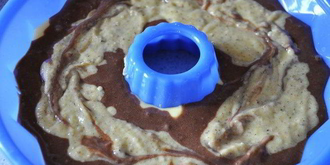 Рецепт апельсинового кекса с тремя видами теста