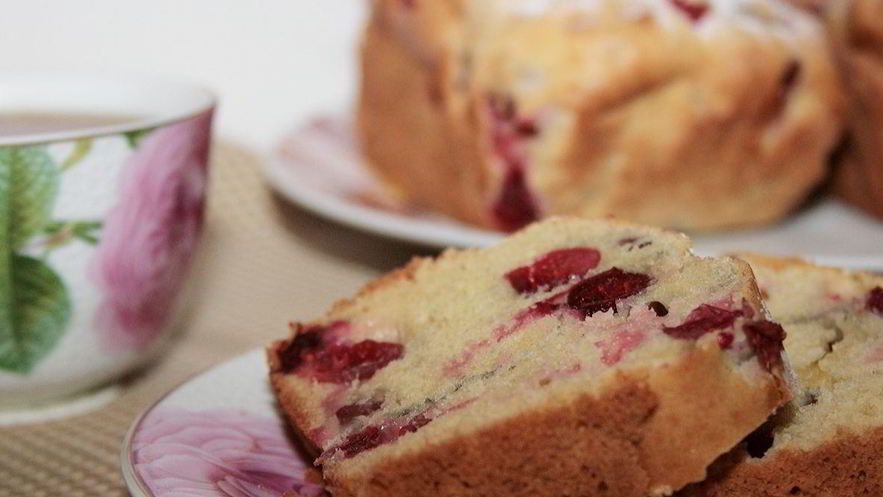 Рецепт кекса с клюквой