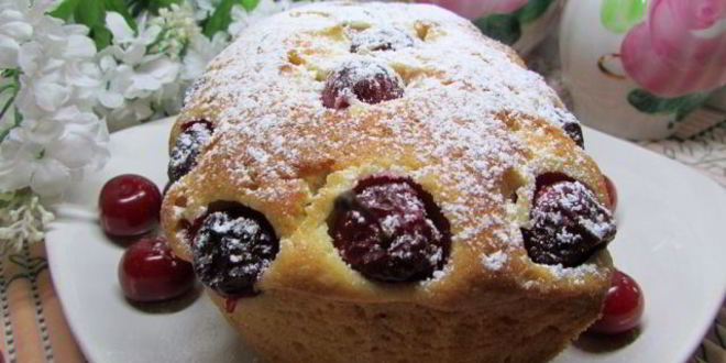 Рецепт кекса с вишней