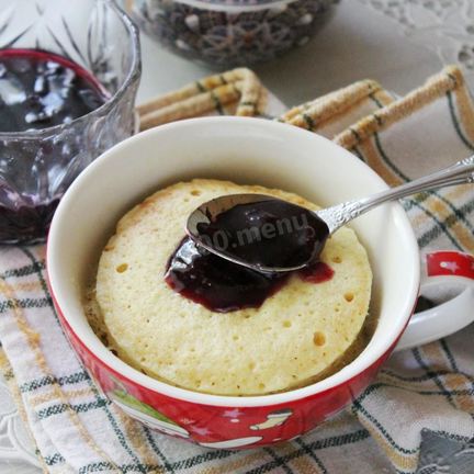 Рецепт Кекса в кружке за минуту в микроволновке