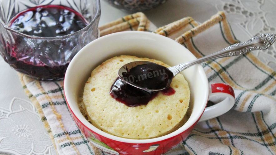 Рецепт кекса в кружке за минуту в микроволновке