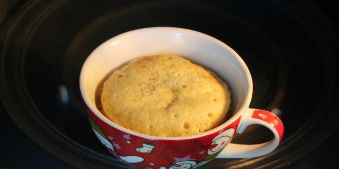 Рецепт кекса в кружке за минуту в микроволновке