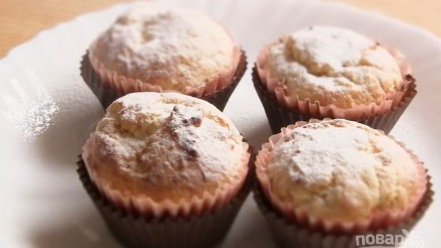 Рецепт кексиков на сметане с конфетами