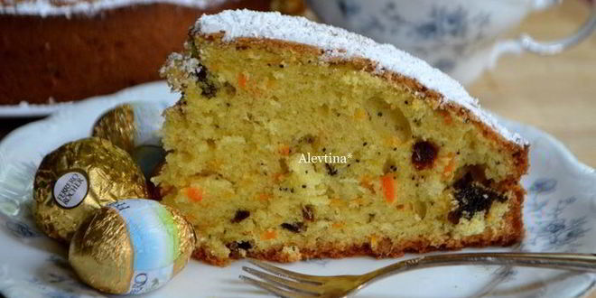 Рецепт морковного кекса со сливой