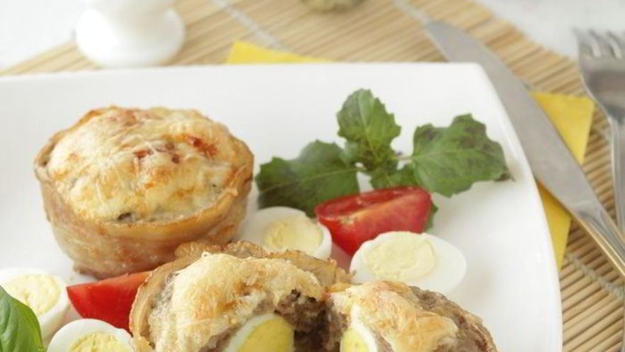 Рецепт мясных кексов с перепелиными яйцами
