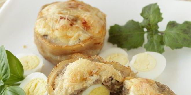 Рецепт мясных кексов с перепелиными яйцами