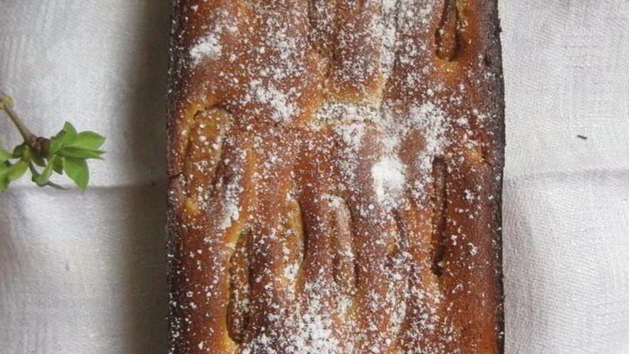 Рецепт творожного кекса с грушей