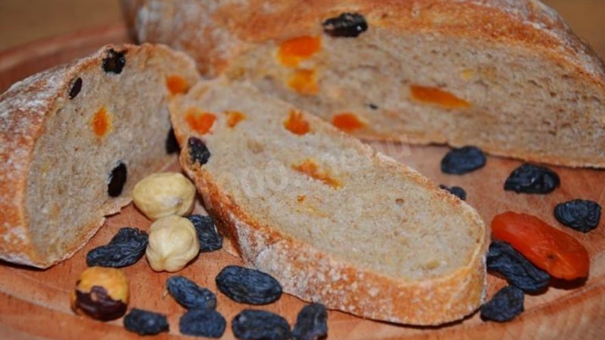 Рецепт домашнего хлеба с сухофруктами и фундуком