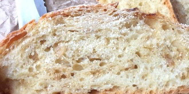 Рецепт лукового хлеба без замеса