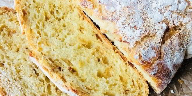 Рецепт лукового хлеба без замеса