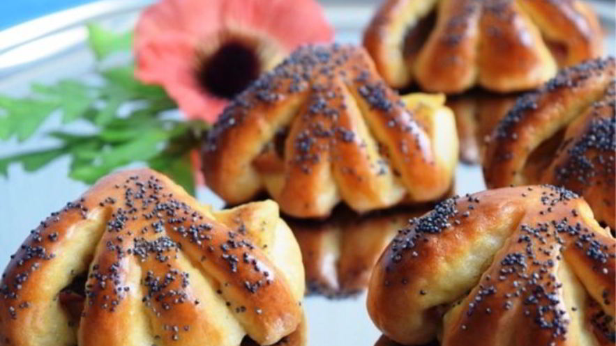 Рецепт конвертиков с яблоками из творожного теста