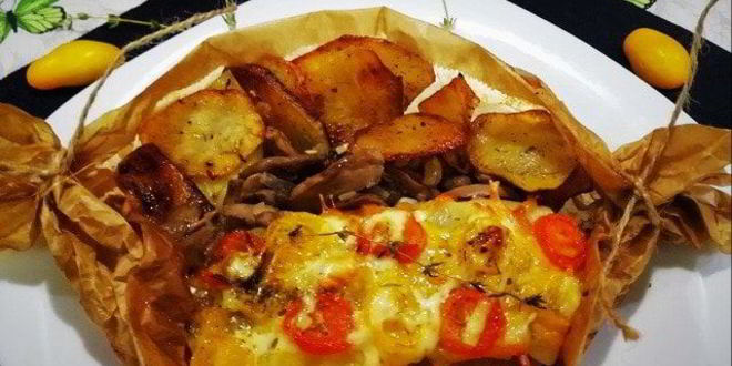 Рецепт конвертиков со свининой и картофелем