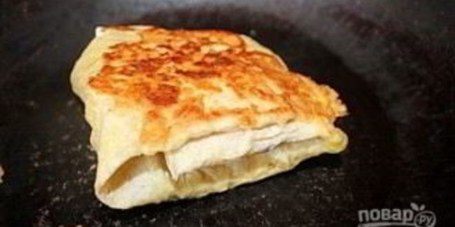 Рецепт конвертиков из лаваша с ветчиной