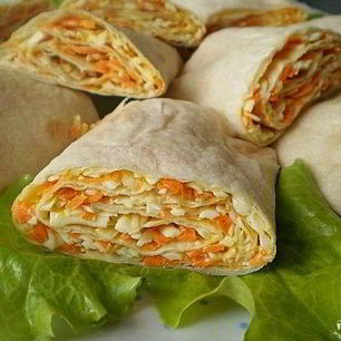 Рецепт Лаваша с морковкой и сыром