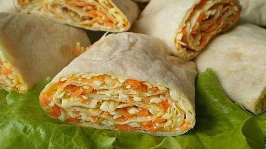 Рецепт лаваша с морковкой и сыром