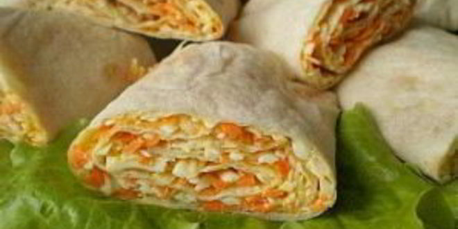 Рецепт лаваша с морковкой и сыром