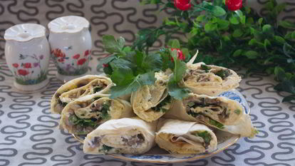 Рецепт Лаваша с шампиньонами