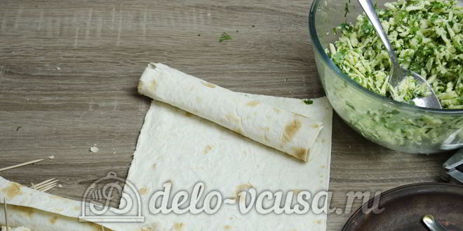 Рецепт лаваша с сыром и зеленью