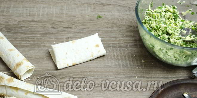 Рецепт лаваша с сыром и зеленью