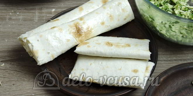 Рецепт лаваша с сыром и зеленью