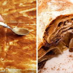 Рецепт Лаваша со сгущенкой и орехами