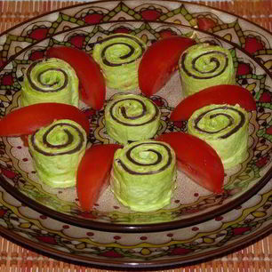 Рецепт Закуски из лаваша Улитки