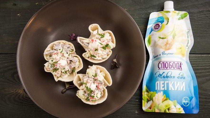 Рецепт закуски в лаваше из крабовых палочек