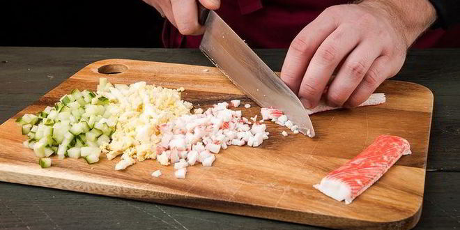 Рецепт закуски в лаваше из крабовых палочек