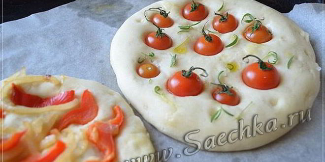 Рецепт фокаччи с помидорами и перцем