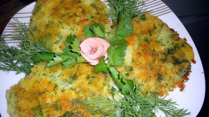 Рецепт картофельных лепешек с сыром и зеленью