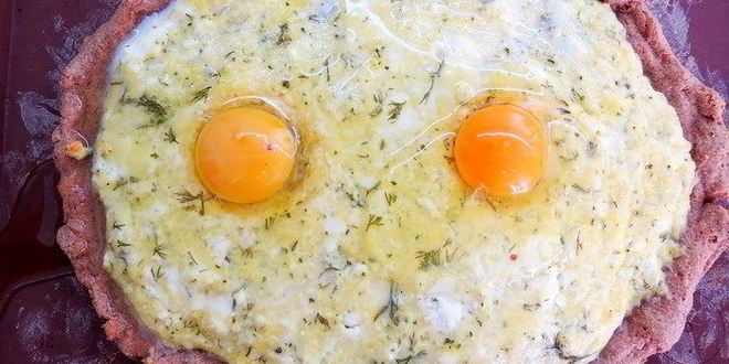 Рецепт лепешки с отрубями, сыром и зеленью