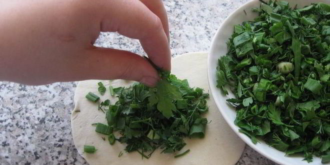 Рецепт лепешки с зеленью