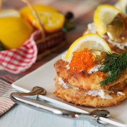 Рецепт Лепешек тминных с копченной скумбрией