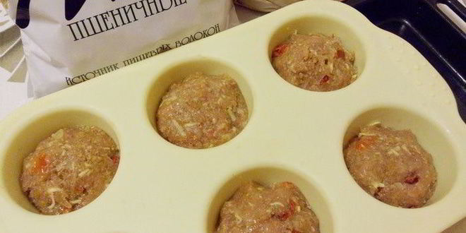 Рецепт куриных маффинов с отрубями
