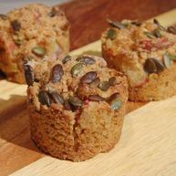 Рецепт Маффинов из полбяной муки с яблоком, морковью и тыквенными семечками