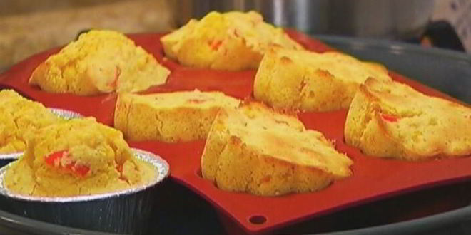 Рецепт маффинов с кукурузой и красным перцем