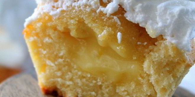 Рецепт маффинов с лимонным курдом и меренгой